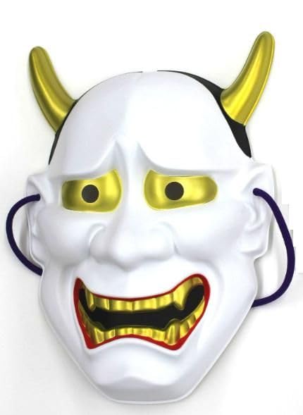 Amazon.co.jp: 般若 お面 白 ＆ 赤 鬼 鬼面 なまはげ（ありがとう